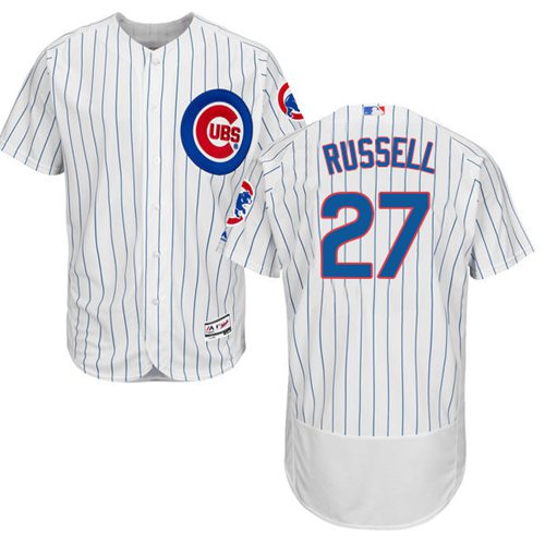 Cubs #27 Addison Russell White Flexbase Authentic Collection Stitched MLB Jersey